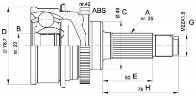 OPEN PARTS cvj548010 -  Шарнирный комплект, приводной вал